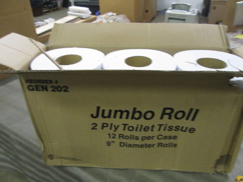 Case of 12 Jumbo Rolls 2 Ply Toilet...