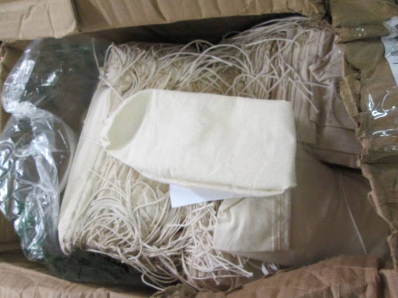 Large Lot Cloth Draw String Bags...