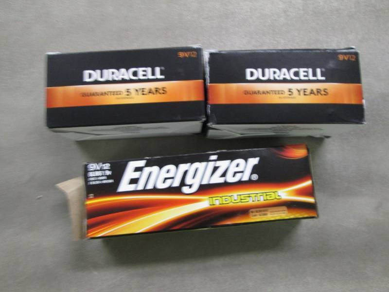 3 packs of 12 Duracell 9V Batteries...