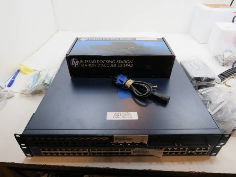 1 Adtran Switch and 1 Net Gear Switch Plus we have an HP docking Station