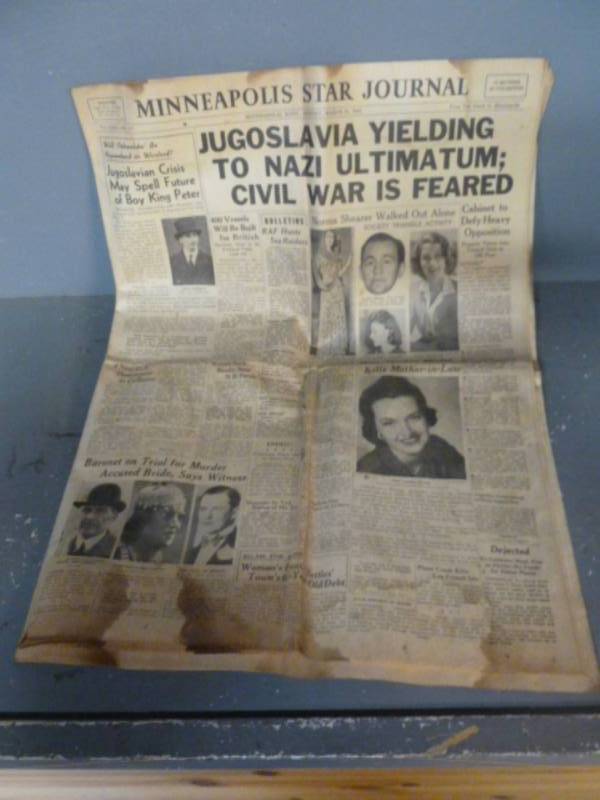 lot 220 image: WWII Era Newspaper