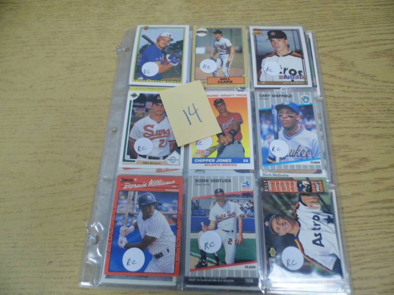 6 Pages of Assorted Sports Cards