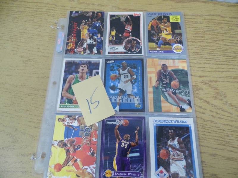 6 Pages of Assorted Sports Cards