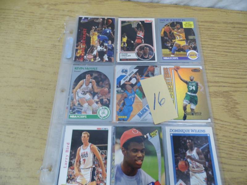 6 Pages of Assorted Sports Cards