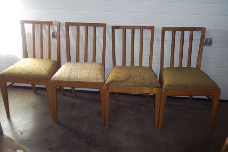 4 Vintage Wood Chairs