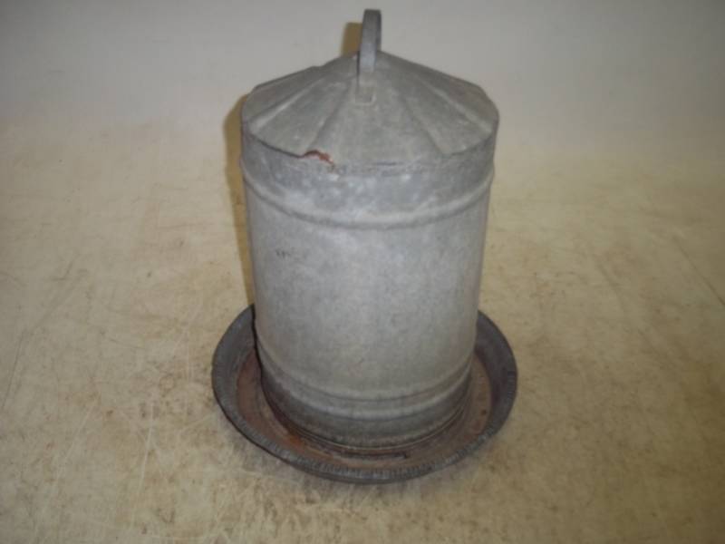 Vintage Galvanized Chicken Waterer