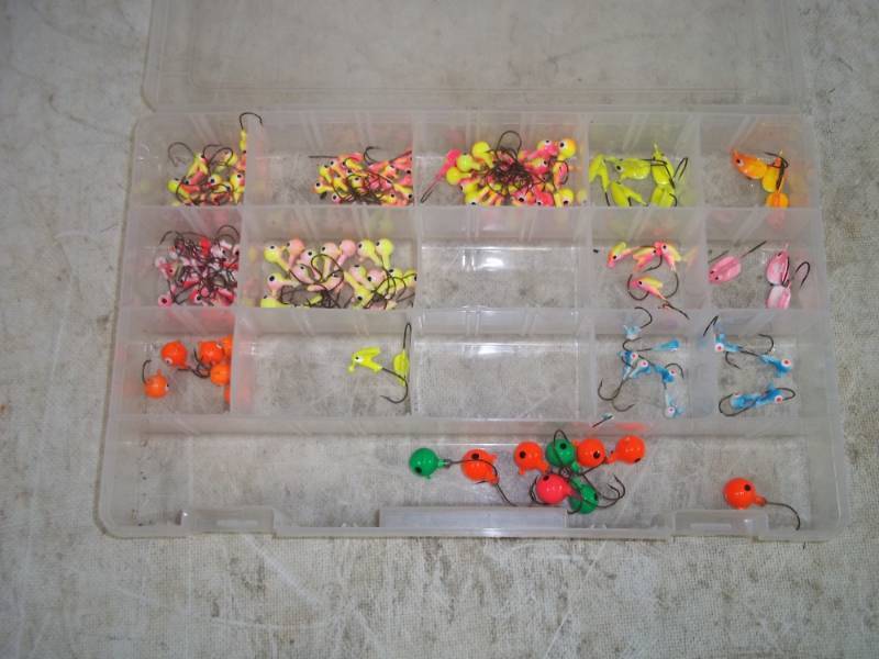 Fishing Jig Heads with tackle box