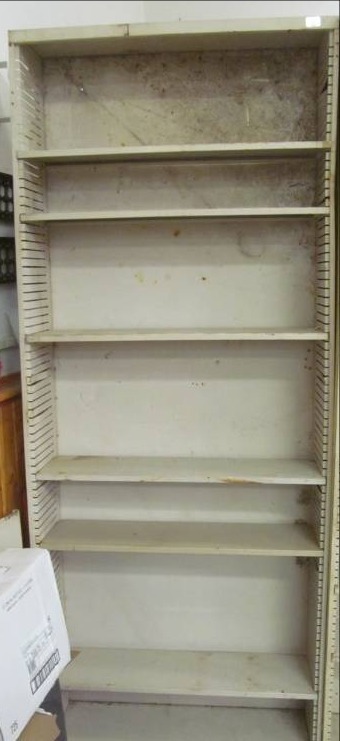 lot 1 image: metal shelf