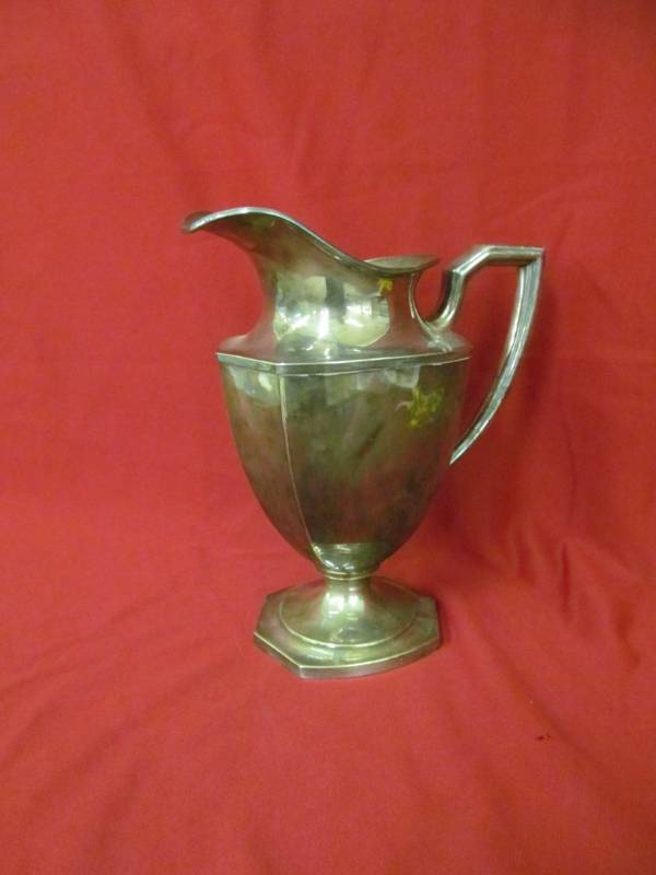 lot 6 image: silver plate pitcher