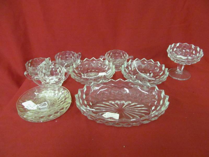 lot 44 image: Indiana Whitehall glassware