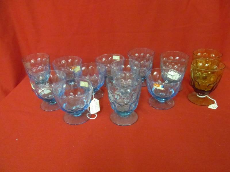 lot 58 image: Fostoria Blue Mesa glassware