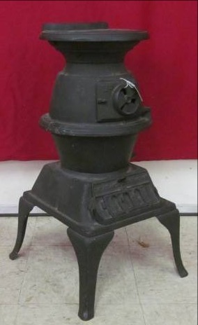 lot 71 image: Atlanta stove works cast iron pot belly stove