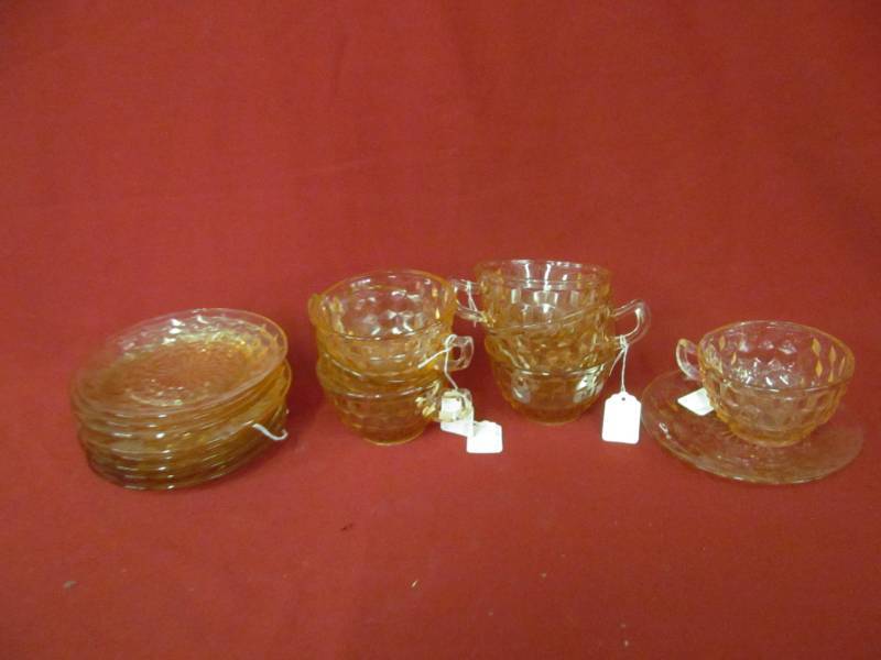 lot 135 image: Jeanette glassware