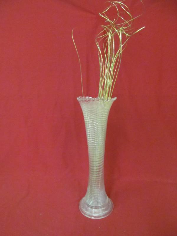 lot 158 image: Heisley plaid funeral vase