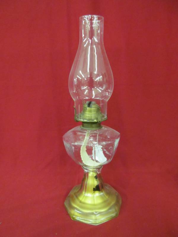 lot 167 image: vintage glass lantern