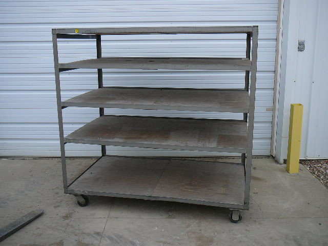 lot 1 image: Steel Racking with Casters