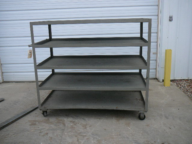 lot 2 image: Steel Racking with Casters