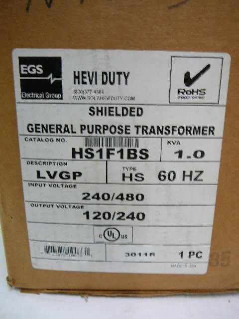 lot 86 image: Hevi Duty Shielded General Purpose Transformer