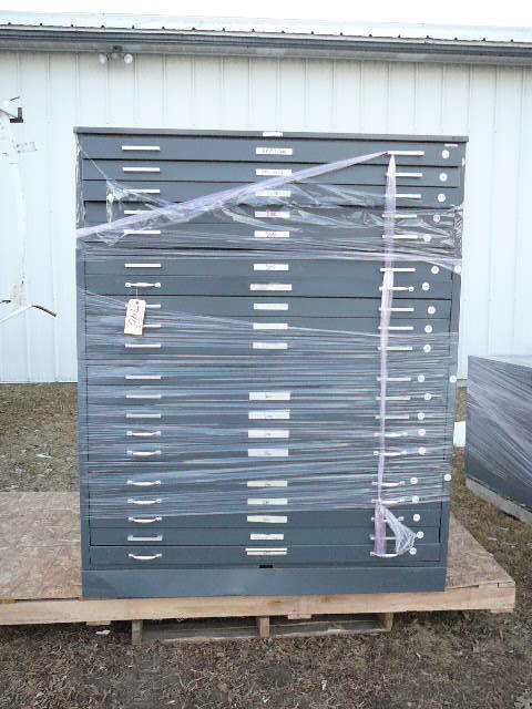 lot 140 image: Hamilton Blue Print File Cabinet