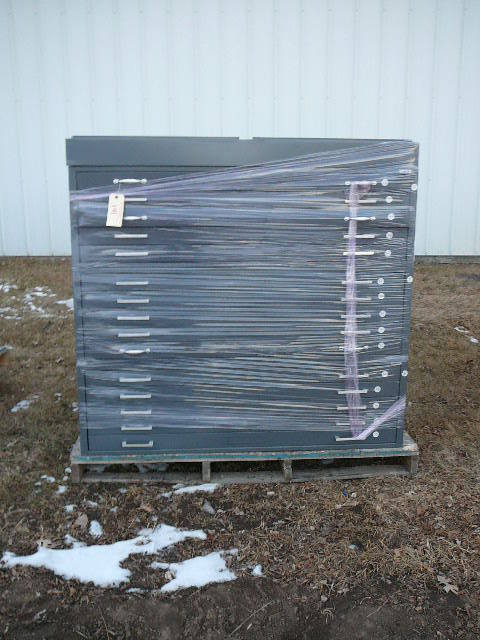 lot 141 image: Hamilton Blue Print File Cabinet