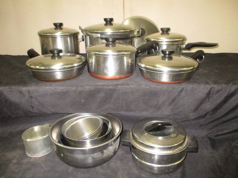 Stainless Steel Pans most with Copper Bottoms