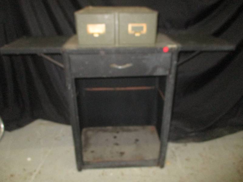 Typewriter Stand and File Box