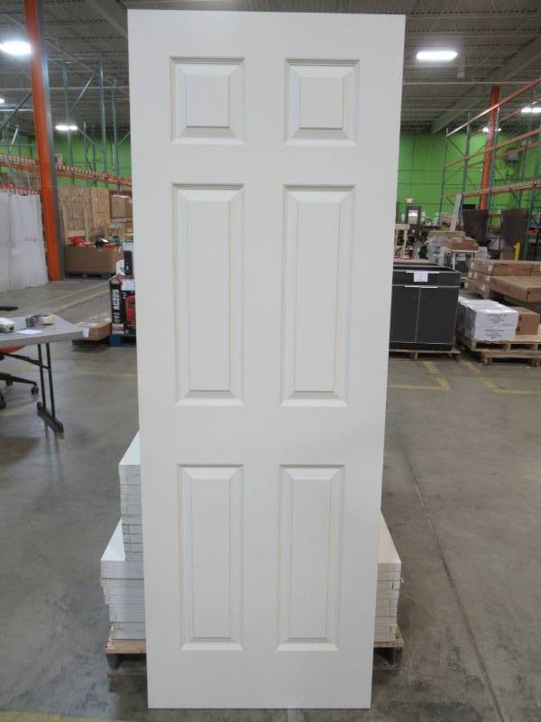 lot 27 image: Reliabilt 28 in x 80 in 6 Panel Primed No Bore Slab door 10974