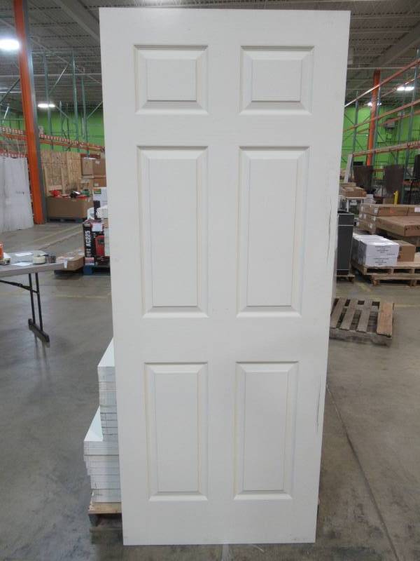 lot 85 image: ReliaBilt 6-Panel Hollow Core Textured Non-Bored Interior Slab Door (32x80) 10976