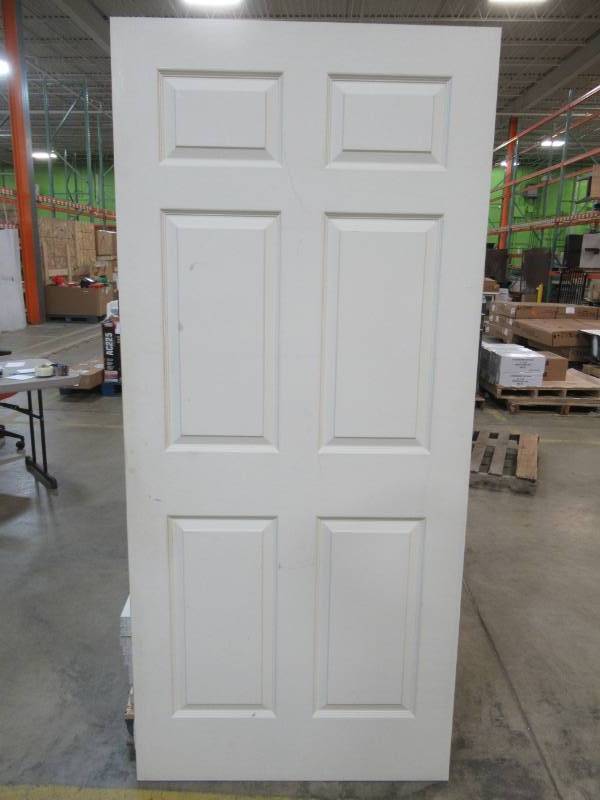 lot 96 image: Reliabilt 36 x 80 Primed 6 Panel Slab Door, No Bore, 10977