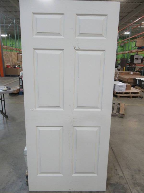 lot 97 image: Reliabilt 36 x 80 Primed 6 Panel Slab Door, No Bore, 10977