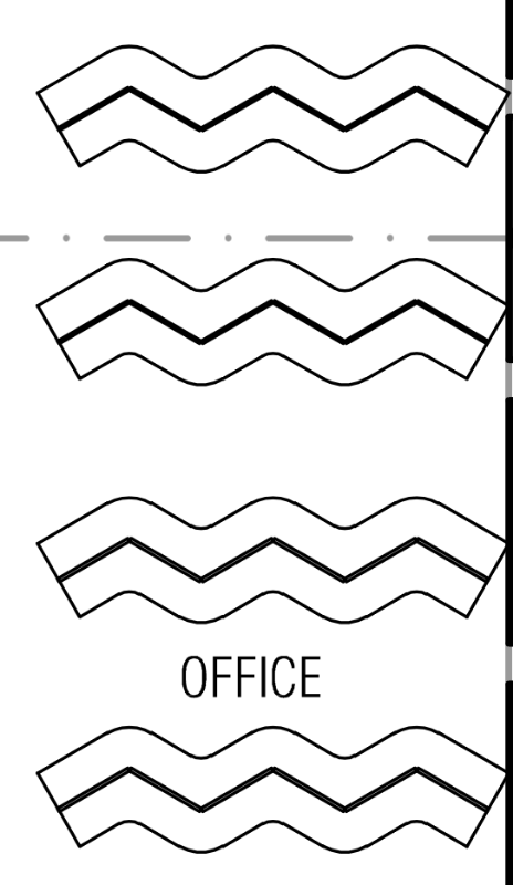 lot 1A image: LARGE CALL CENTER PARTITIONSDESKS 4 Rows (Each Row Seats 6-7 Representatives Comfortably.)