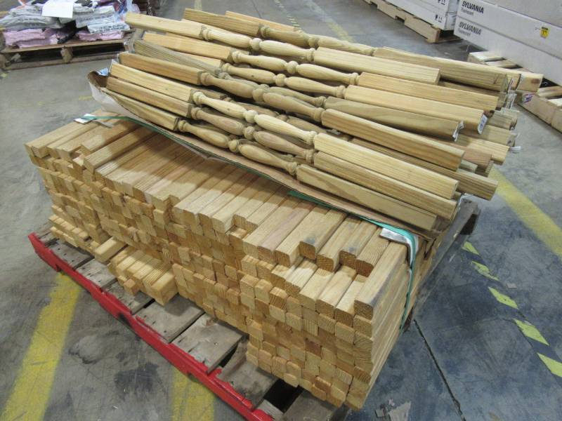 lot 135 image: Pallet of Severe Weather (Common 2-in X 2-in X 36-in Actual 1.31-in x 1.31-in x 35.75-in) Pressure Treated Southern Yellow Pine Deck Spindle S36COLT15EL