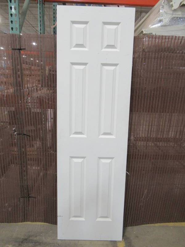 lot 163 image: Reliabilt 24 in x 80 in 6 Panel Primed No Bore Slab door 82450