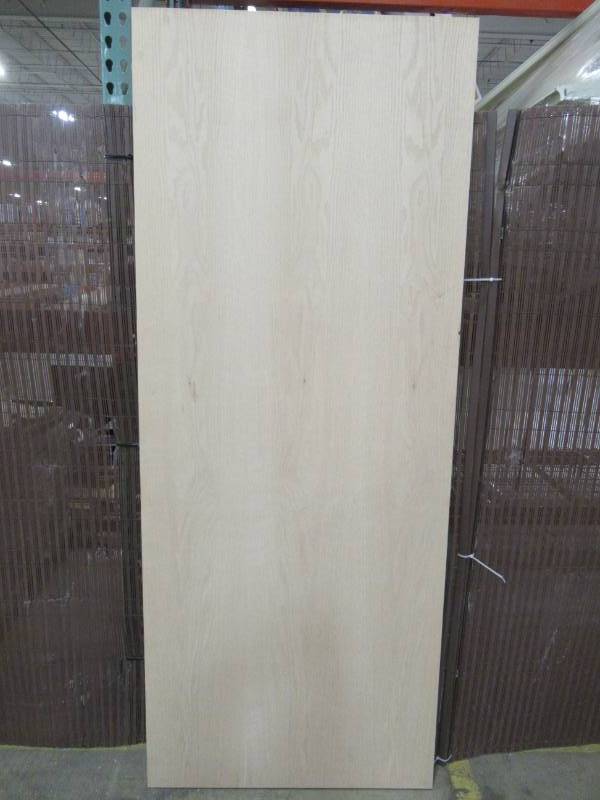 lot 168 image: ReliaBilt BrownUnfinished Solid Core Wood Slab Door (Common 32-in X 80-in) No Bore 12398