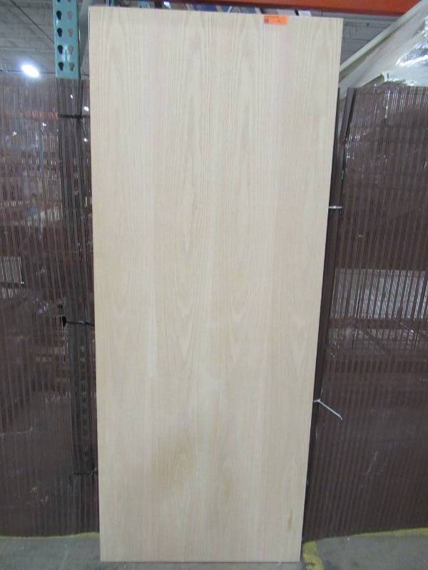 lot 169 image: ReliaBilt BrownUnfinished Solid Core Wood Slab Door (Common 32-in X 80-in) No Bore 12398