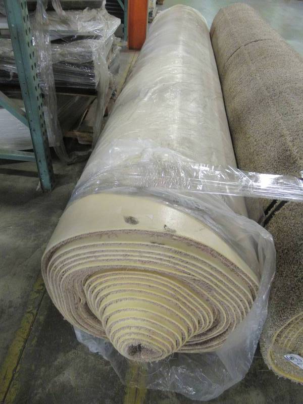 lot 183 image: Carpet Roll 175-200 Square Feet - TanBeige