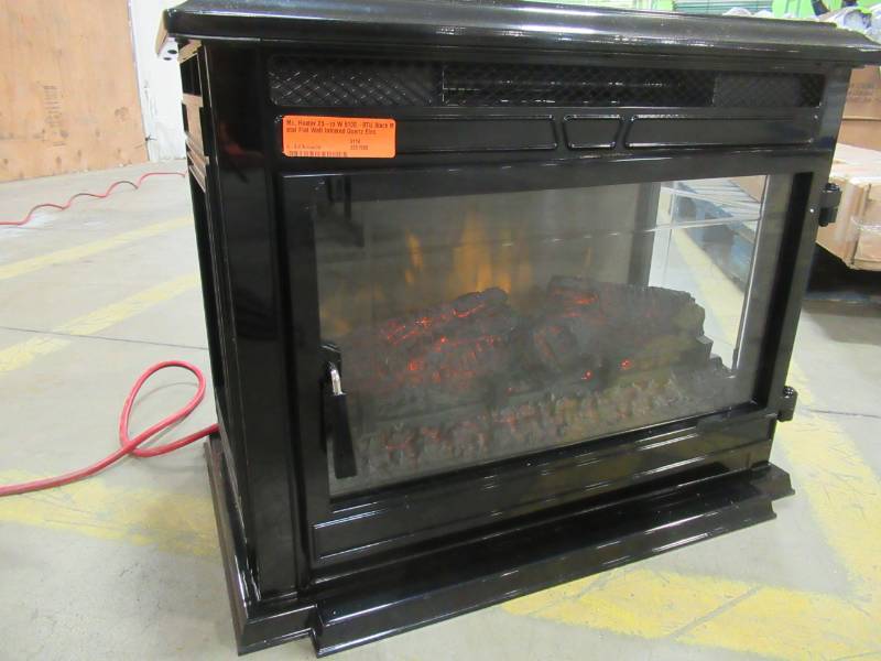 lot 184 image: Mr. Heater 25-in W 5100-BTU Black Metal Flat Wall Infrared Quartz Electric Stove Thermostat Remote Control NOT Included 1008ST-24-102