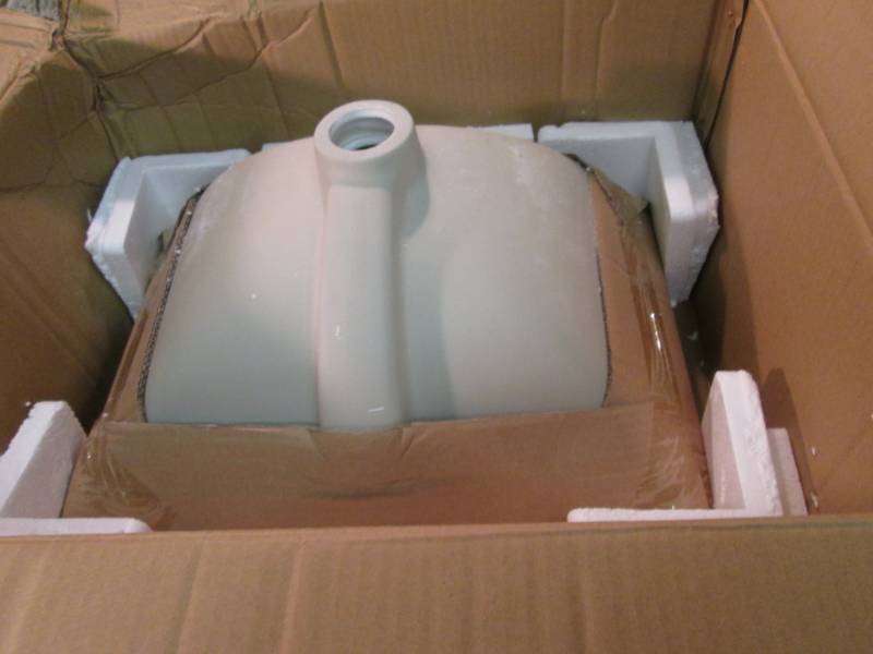 18 Rectangular White Ceramic Sink ...