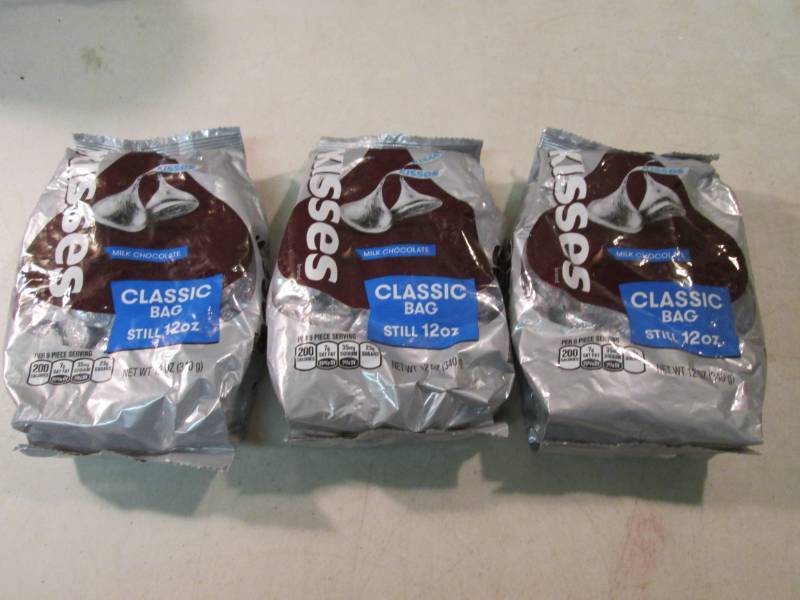 3 Bags of Classic Hersheys Kisses B...