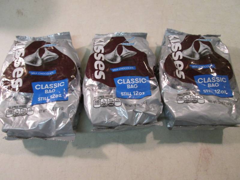 3 Bags of Classic Hersheys Kisses B...