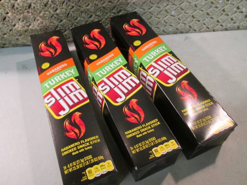 3 Boxes of 24 each Slim Jim Snack S...