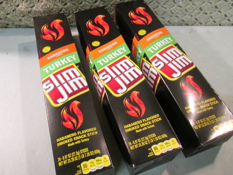3 Boxes of 24 each Slim Jim Snack S...