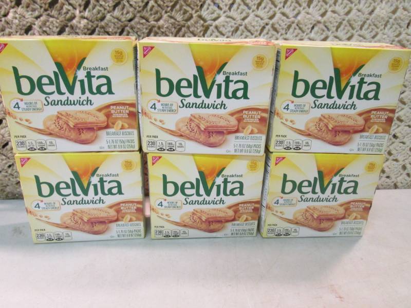 6 Boxes of Belvita Sandwich Peanut ...