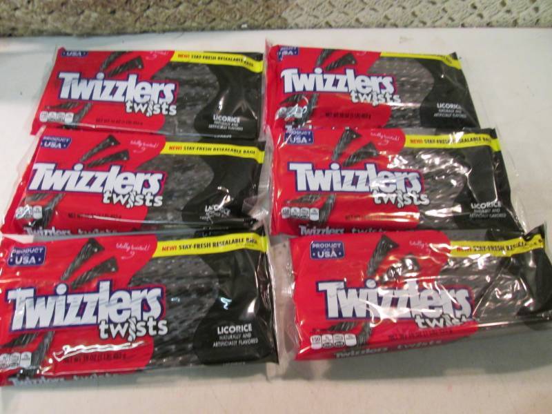 6 Packs of Twizzlers Twists Black L...
