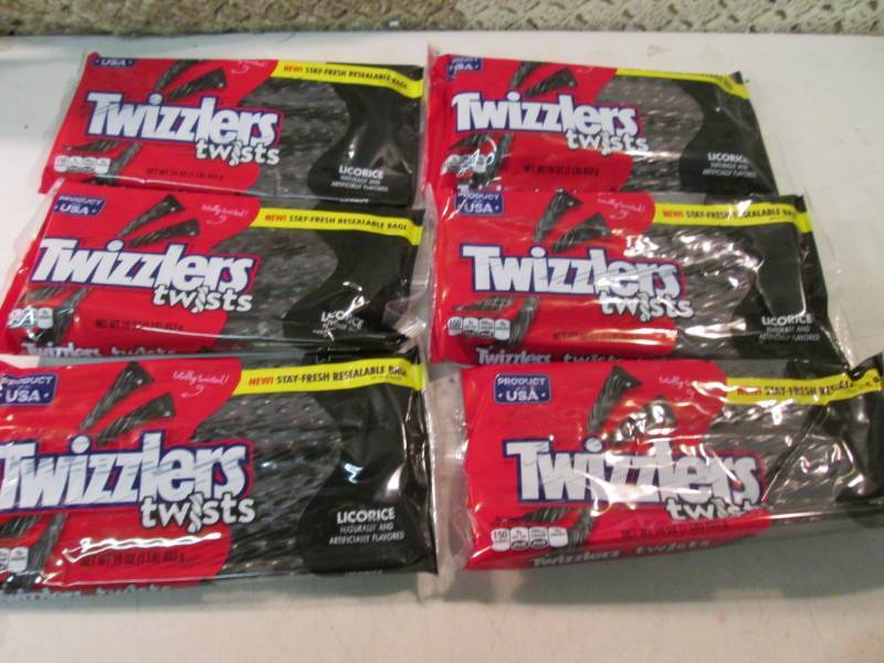 6 Packs of Twizzlers Twists Black L...