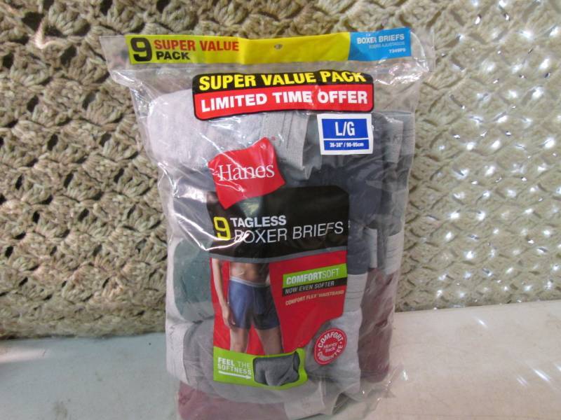 9-Pack of Hanes Colored Tagless Box...