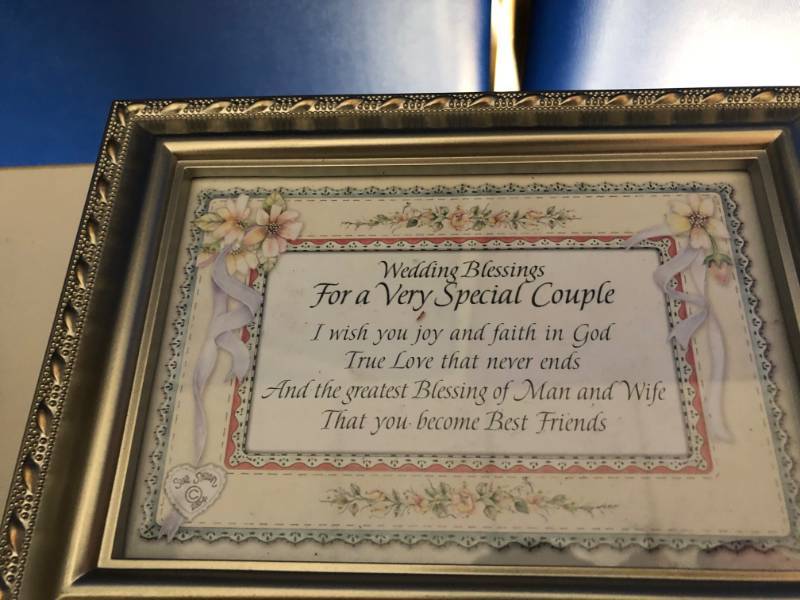 lot 22 image: Two Picture Frames & Two Jewelry Boxes - One Picture Frame Opens To Be A Jewelry Necklace Box - All Excellent Condition