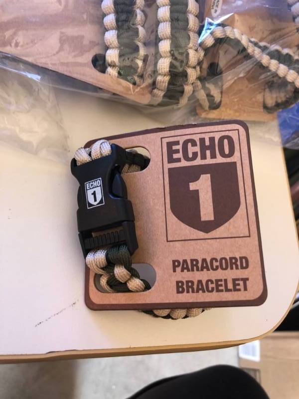 lot 24 image: LOT OF BRAND NEW PARACORD BRACELETS MADE BY ECHO 1