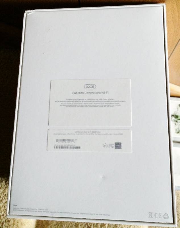 lot 26 image: LOT OF (7) iPAD EMPTY BOXES CONTAINING THE MANUALS AND APPLE STICKERS FOR iPAD 6TH GEN. iPADS NOT INCLUDED