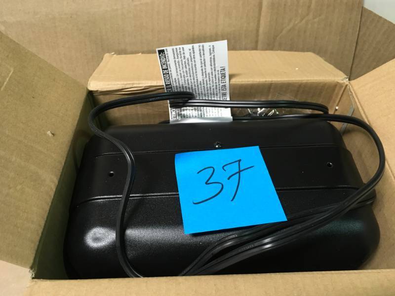 lot 37 image: 1,500-Walt Utility Milkhouse Fan-Forced Portable Heater with Thermostat open box in like new condition